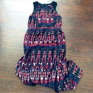 H&M Women's Watercolor Print Satin Maxi Dress (Wedding Guest Dress) | Size: 8/M